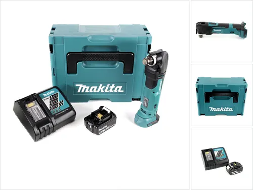 Makita DTM 51 RF1J Multifunktionswerkzeug mit Akku und Ladegerät - Multifunktionswerkzeug mit 3Ah Akku und Schnelllader, ideal für präzise Arbeiten und vielseitige Anwendungen im Heimwerkerbereich.