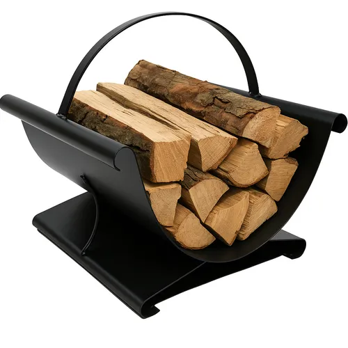 FRAMADO, Holzkorb für Kaminholz, Kaminholzkorb aus Metall, Holzlager CESTA