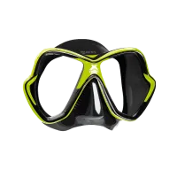 Mares Tauchmaske X-Vision - Schwarz Lime - Tauchen/Schwimmen, verbesserter Sitz und Tragekomfort durch neuen Silikon Maskenkörper und 20% breiteres Sichtfeld für optimale Unterwassererlebnisse.