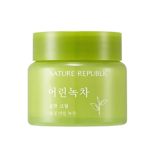 NATURE REPUBLIC – Mild Green Tea Cream - Feuchtigkeitscreme mit Grüntee-Extrakt