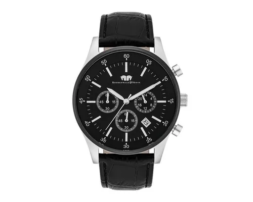 Rhodenwald & Söhne Goodwill Herrenuhr Chronograph Edelstahl bi-Color schwarz - Armbanduhren für Herren mit 3 Totalisatoren, präzisem Quarzwerk und wasserdichtem Design (5 ATM) für stilvolle Präzision im Alltag.