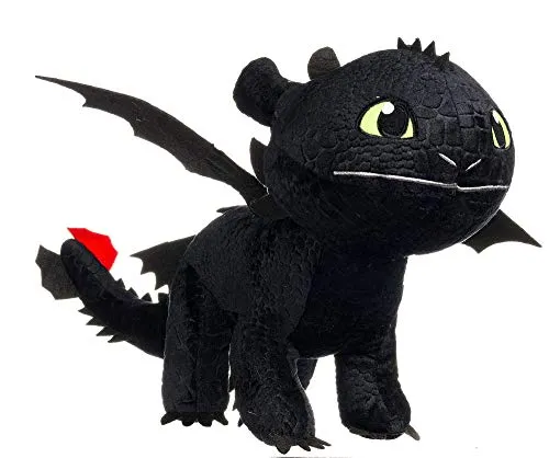 Teddys Rothenburg Kuscheltier Drache Ohnezahn schwarz 42cm Plüschdrache