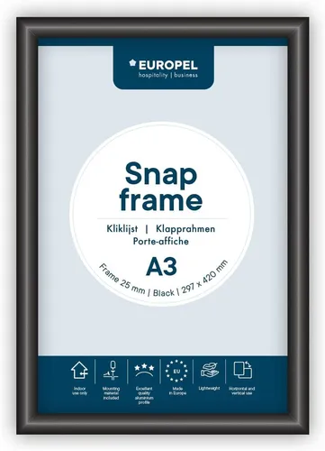EUROPEL Plakatrahmen DIN A3 25 mm schwarz