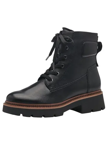 Tamaris Damen Combat Boots - Stylische Stiefeletten für den Übergang - Wanderschuhe mit flachem Absatz und robustem Leder-Obermaterial, ideal für stilvolle Alltagslooks und bequemes Tragen.