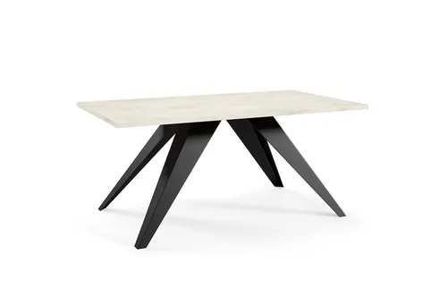 Feldmann-Wohnen Couchtisch Aria (rechteckige Tischplatte, Metallgestell, 1-St., pulverbeschichtetes Gestell, besonders attraktiv, schlicht elegant), 120x60x48cm Chromix Weiß