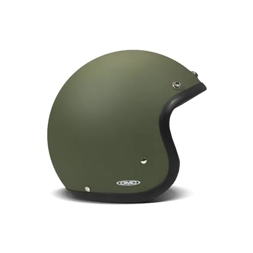 DMD Retro Matt Green Open Face Helm Jethelm Motorradhelm ECE22.06, XL