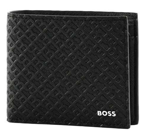Boss Zair Geldbörse RFID Schutz - 11 cm Schwarz - Elegante Leder Geldbörse mit RFID Schutz, ideal für sicheres Aufbewahren von Karten und Bargeld, perfekt für stilbewusste Nutzer.