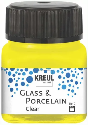 KREUL Glas- und Porzellanfarbe Clear gelb 20 ml