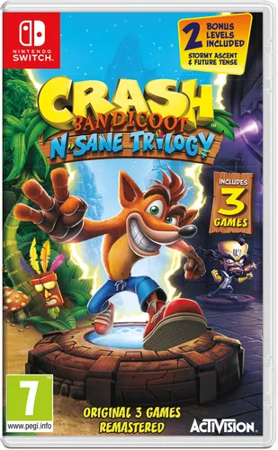 Crash Bandicoot N Sane Trilogy für Nintendo Switch - Neu & Versiegelt - PC- & Videospiele, Klassiker der Action & Abenteuer, jetzt auf Nintendo Switch mit deutscher Sprache für nostalgischen Spielspaß!