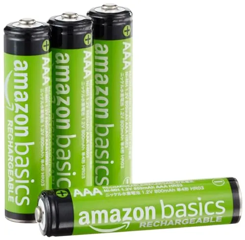 Amazon Basics 4er-Pack wiederaufladbare AAA-NiMH-Batterien