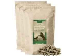 Lyra Horse® Leinkuchen Leckerli 15 kg - Hundefutter für gesunde Belohnungen, reich an Ballaststoffen und Omega-3-Fettsäuren für glänzendes Fell und Vitalität Ihres Pferdes.