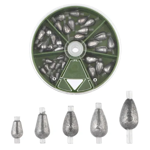 Tropfenblei Sortiment 40 STK 1-5g Birnenblei Set Angeln Grundangeln Zite Fishing