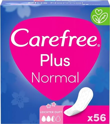 Carefree Plus Normal Ohne Duft 56 Stk., Slipeinlage für Komfort, Trockenheit und langanhaltendes Frischegefühl, super saugstark und extra Schutz, mit 100 Prozent Geruchsneutralisierung