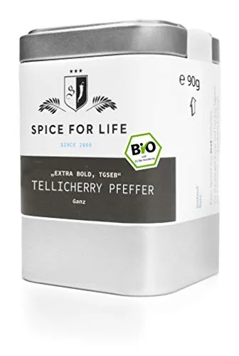 Spice for Life Tellicherry Pfeffer - Black Balls of Fire ganz, Bio, 90g