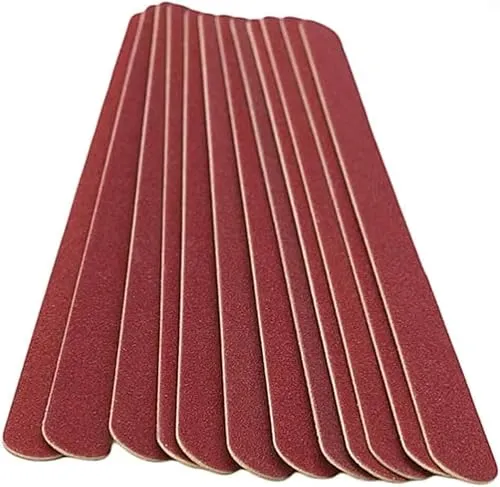 GOOD STUFF Professionelle Nagelfeilen aus Holz und Schleifpapier, 25 Stück, 10 x 1 cm, ideal für alle Arten von Nägeln, doppelseitig.