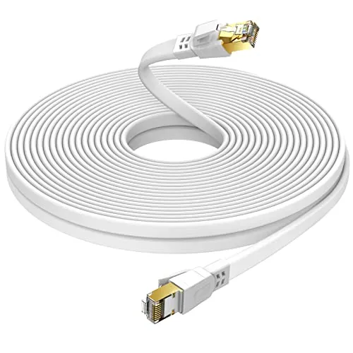 Ercielook CAT8 LAN Kabel 20m mit Metall RJ45 Stecker