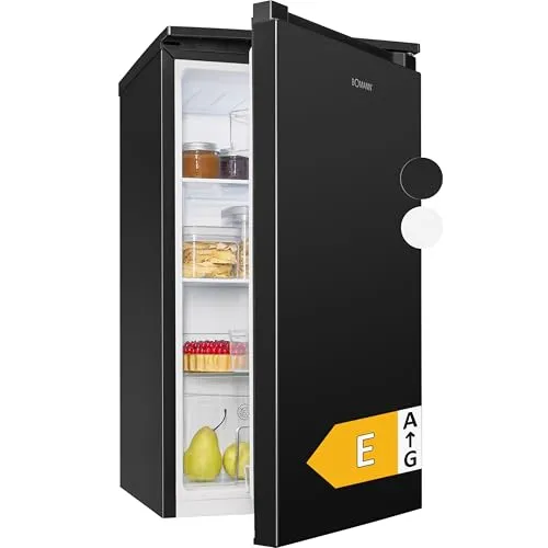 Bomann® Kühlschrank ohne Gefrierfach | 84 cm | 87L - Kühlschrank klein mit 3 Glasablagen und Gemüsefach, leise und energieeffizient, ideal für jede Küchenumgebung dank wechselbarem Türanschlag.