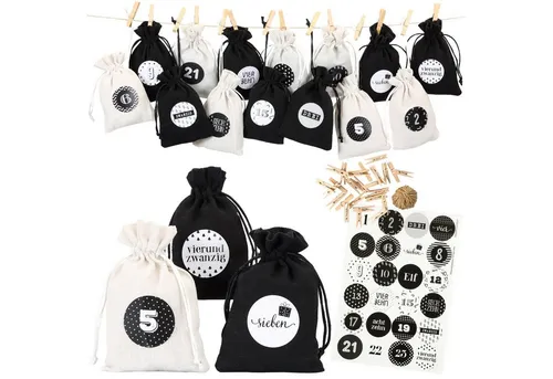 PAPIERDRACHEN Adventskalender Adventskalender Stoffsäckchen