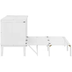 Schrankbett 140x200 cm – Platzsparendes Wandbett mit Lattenrost