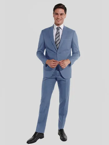 Steffen Klein Herren Anzug - Business Anzug in Hellblau - Eleganter Regular Fit Herren Anzug von Steffen Klein, gefertigt aus hochwertigem Material für unvergleichlichen Komfort und Bewegungsfreiheit. Ideal für professionelle Auftritte und formelle Anlässe.