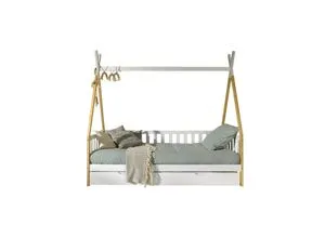 Tipi Kojen Bett mit Umrandung und Rolllattenrost von Vipack