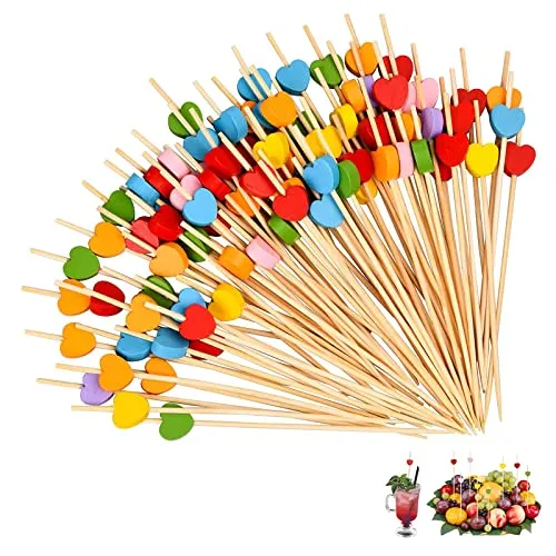 Eowppue Cocktail Deko 100 Stück Cocktail Set Cocktail Dekoration Cocktail Picks Cocktail-Sticks Cocktailspieße Für Bar Fasching Party Und Geburtstag Party Obstspieß Cocktail Deko
