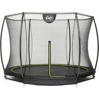 EXIT Trampolin Silhouette Ground Ø 244 cm mit Sicherheitsnetz - Hochwertiges Bodentrampolin mit Sicherheitsnetz, ideal für Kinder. Robuste Bauweise und rostfreie Materialien sorgen für Sicherheit und Langlebigkeit beim Springen.