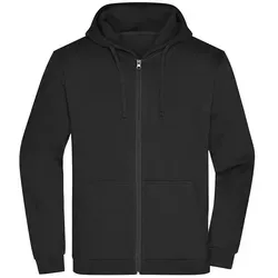 Herren Basic Kapuzen-Sweatjacke JN756, schwarz, 5XL - Arbeits- & Schutzkleidung, klassische Sweatjacke mit Kapuze in 5XL, ideal für Komfort und Bewegungsfreiheit bei der Arbeit.