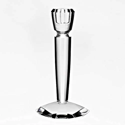 CRISTALICA Kerzenhalter Kerzenständer Candleholder Starlight H 22,5 cm transparent Bleikristall Glas Glanz Style