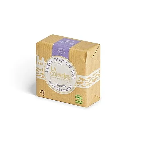 Seife Douceur Bio Fleur de Lavendel - Bio-Seife für alle Hauttypen, sanft und hautfreundlich mit einem natürlichen Duft nach süßen Mandeln - ideal für die tägliche Reinigung.