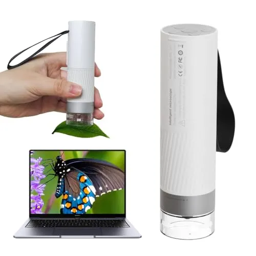 BEAVERLAB Mikroskop für Kinder Taschenmikroskop Kinder 50X-1000X HD, digitales Handheld Microscope, USB Microscope mit 8 einstellbaren LED-Lights, Handy Mikroskop für iPhone Android iPad Computer