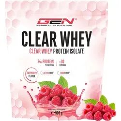 Clear Whey Protein - Raspberry, 900 g - Sportnahrung mit 24g reinem Eiweiß pro Portion, schnell absorbierend und ideal für nach dem Workout. Genieß den fruchtigen Geschmack ohne Zucker und Laktose!