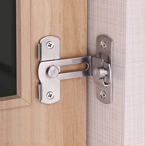 dingchi 90° Schiebetürschloss für Scheunen, kleiner Türriegel aus Holz, Schiebetürriegel, Diebstahlsicherung für Tür, Fenster, Badezimmerschrank