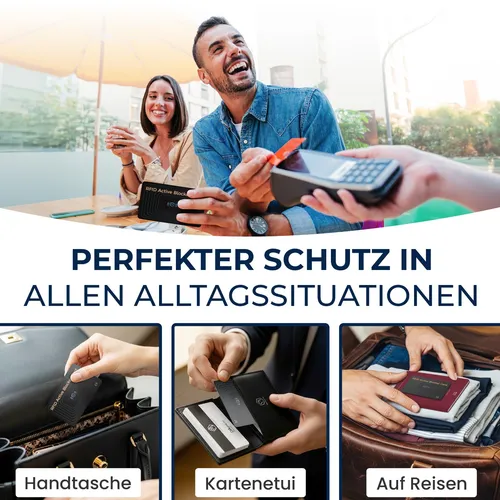 12x TÜV geprüfte RFID / NFC Schutzhülle für Kreditkarte Bankkarte Kreditkarten