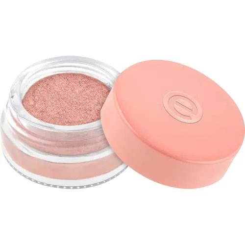 essence cream eyeshadow, Lidschatten, Nr. 01, Pink, langanhaltend, Expressergebnis, Wischfest, metallisch, vegan, Nanopartikel frei, ohne Parfüm, ölfrei, 1er Pack (5g)