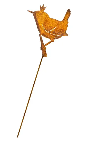Vogel Deko Edelrost Gartendeko Vintage Blumenstecker aus Metall - Outdoordeko