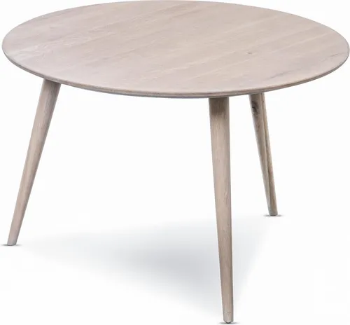 Couchtisch Oslo in bianco - Massivholz Wildeiche, 50x75cm - Eleganter Couchtisch im skandinavischen Design aus massiver Wildeiche in bianco. Mit stabilen Füßen und geölter Oberfläche vereint er Stil und Funktionalität für jedes Wohnzimmer.
