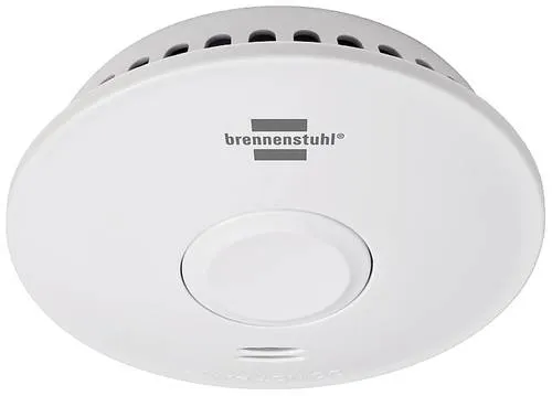 Brennenstuhl Funk-Rauchwarnmelder RM L 3101 - Vernetzbarer Rauchmelder mit Batterie, 85dB Alarmsignal und bis zu 40 vernetzten Geräten für maximale Sicherheit