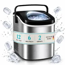 TOM Eiswürfelmaschine IC-120 Edelstahl – 12 kg in 24h
