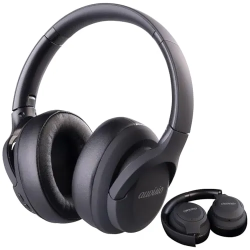 auvisio Faltbarer Reise Over-Ear-Kopfhörer mit ANC und BT 5.3 - Kopfhörer mit aktiver Rauschunterdrückung für ungestörten Musikgenuss und Telefonie • Faltbares Design, ideal für unterwegs • Bis zu 20 Stunden Akkulaufzeit für lange Reisen.