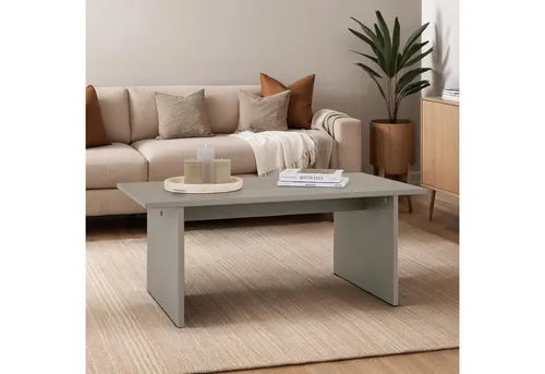 Couchtisch SALTO aus massivem Kiefernholz - minimalistischer grauer Wohnzimmertisch - Couchtische - Der SALTO Couchtisch aus massivem Kiefernholz bietet eine großzügige Ablagefläche und pflegeleichte, graue Oberfläche. Ideal für jedes Wohnzimmer, vereint er Funktionalität und stilvolles Design.