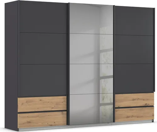 rauch Schwebetürenschrank ELARA mit Glastüren und praktischen Schubladen