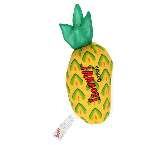 Yeowww! Katzenspielzeug Ananas 17,7 cm mit Katzenminze für Katzen 100% Baumwolle