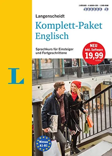 Langenscheidt Komplett-Paket Englisch - Sprachkurs mit 2 Büchern, 6 Audio-CDs, 1 DVD-ROM, MP3-Download: Sprachkurs für Einsteiger und Fortgeschrittene