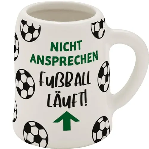 GRUSS & CO Schnapskrug mit Motiv Ball | New Bone China, 5 cl, Mini-Krug mit Spruch | Lustiges Geschenk, Party, Männergeschenk | 73843
