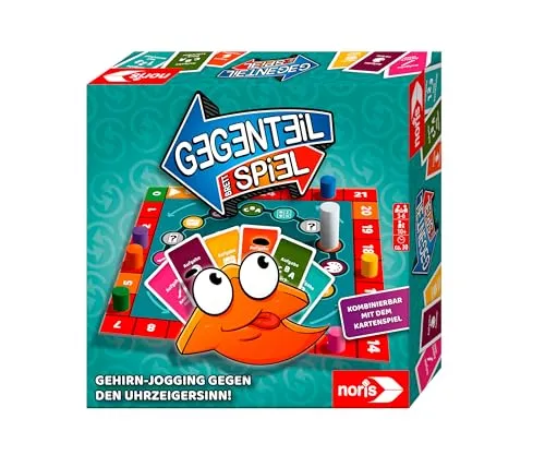 Noris Gegenteil Spiel - Brettspiel für kreative Köpfe - Gesellschaftsspiel für 3-6 Spieler ab 10 Jahren, fördert Denkfähigkeit und Spaß durch verrückte Herausforderungen!