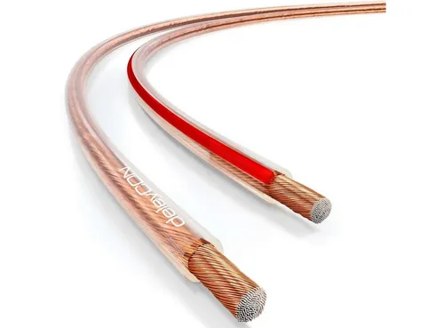 deleyCON 50m Lautsprecherkabel 2x 2,5mm2 CCA - HiFi-Kabel mit hoher Flexibilität und geringem Signalverlust, ideal für hochwertige Audio-Installationen.