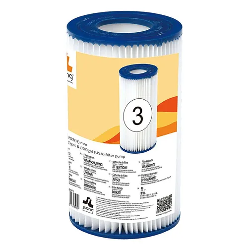 Jilong Pool Filter-Kartusche III Filterparone Ø 106x203 Innen Ø 52mm Kartuschenfilter für Poolpumpe Filteranlage Schwimmbecken Schwimmbad Pool Spa Whirpool