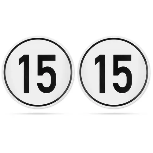 Aufkleber Geschwindigkeit 15 KM/H selbstklebende Sticker KFZ KMH Geschwindigkeit