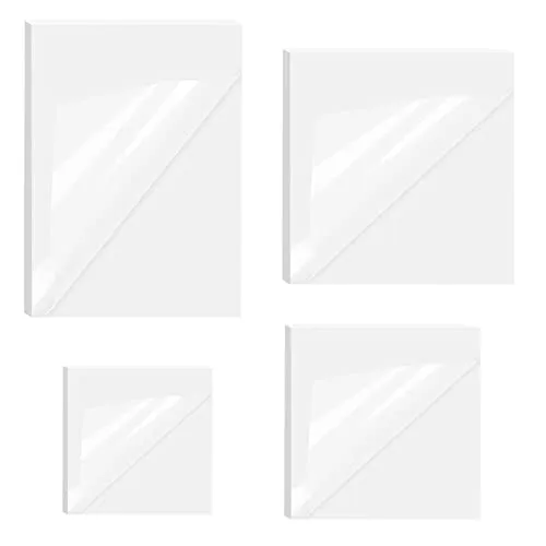 luoshaPUCY 200 Blätter Transparente Haftnotizen, Transparent Sticky Notes Set Wasserfest und Wiederbeschreibbar durchsichtige Notizzettel für Schule Büro Zuhause (40*40mm+50*50mm+76*76mm+70*95mm)